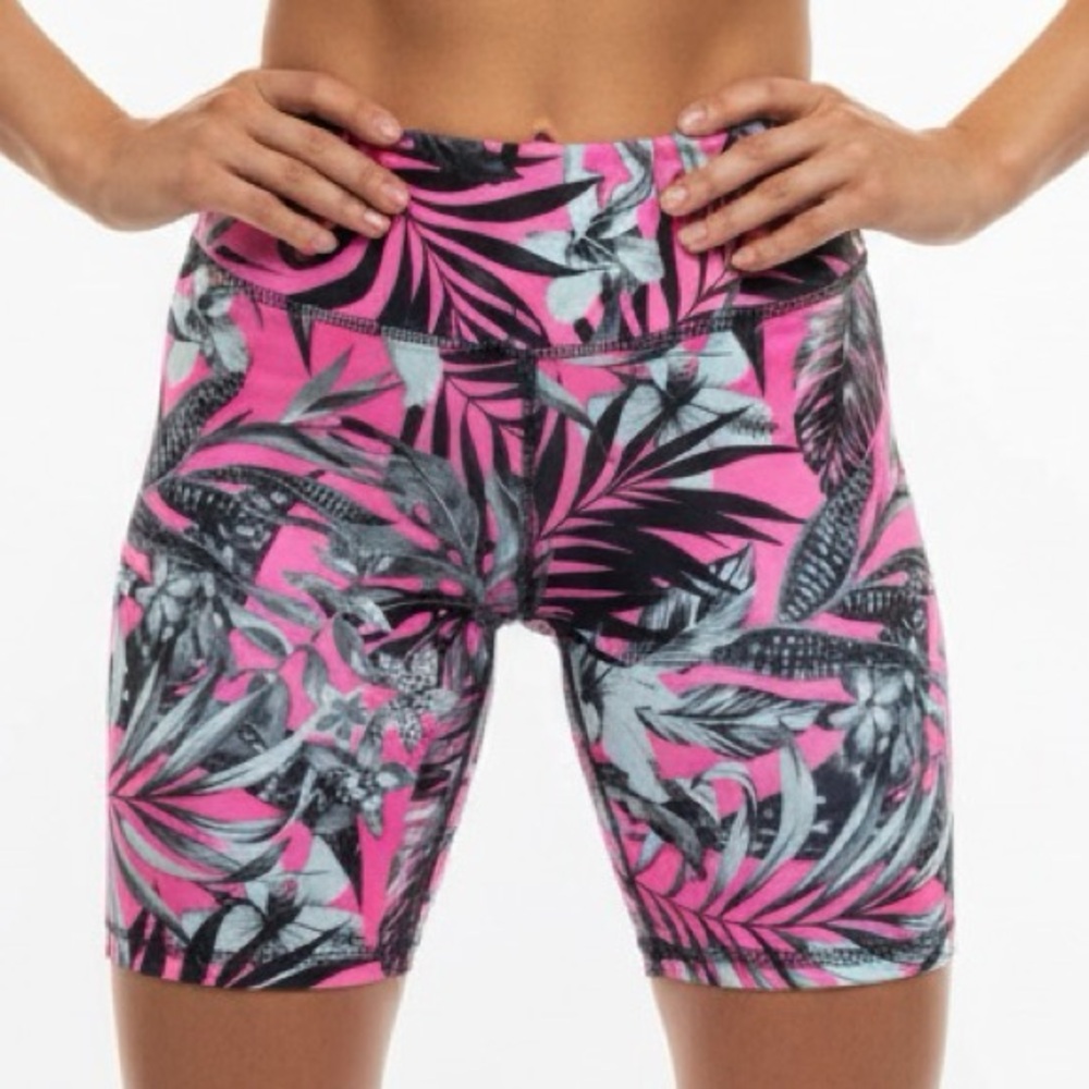 EVCR Women’s Colorful Tropical Athletic Biker Shorts